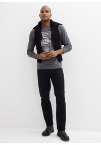 bonprix - Spodnie ze stretchem, classic fit, prosta nogawka. Stan: podwyższony. Kolor: czarny #2