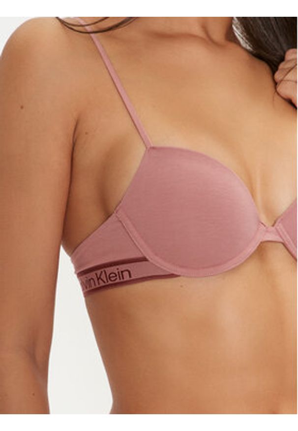 Calvin Klein Underwear Biustonosz z fiszbiną 000QF7948E Różowy. Kolor: różowy. Materiał: bawełna