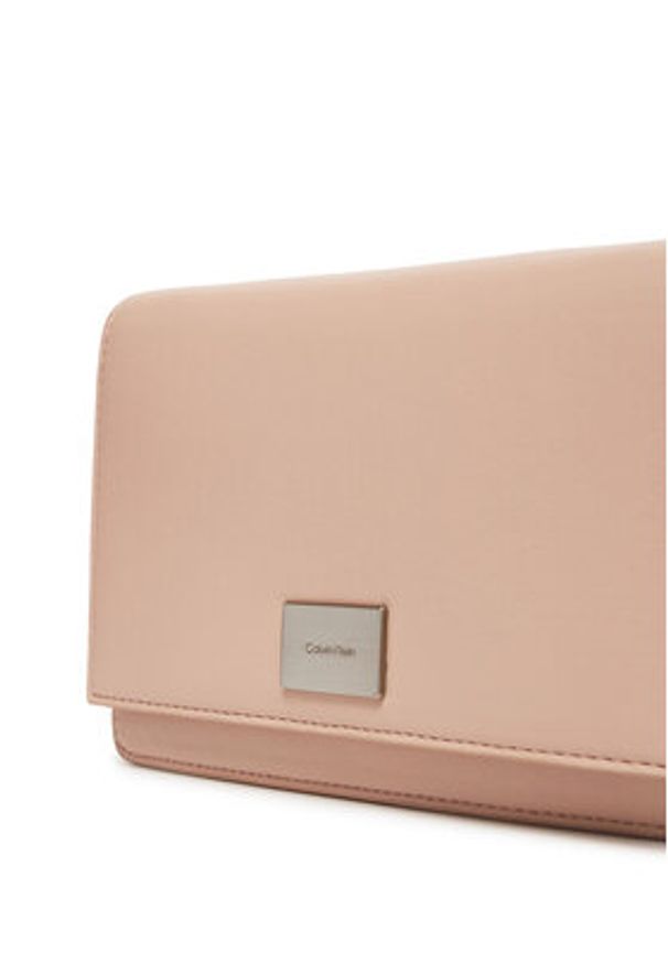 Calvin Klein Torebka Hardware Flap Crossbody K60K612967 Różowy. Kolor: różowy. Materiał: skórzane