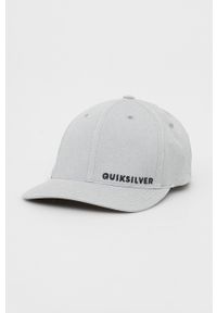 Quiksilver czapka kolor szary gładka. Kolor: szary. Wzór: gładki