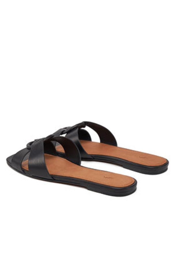 Polo Ralph Lauren Klapki 818955857002 Czarny. Kolor: czarny. Materiał: skóra