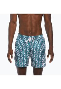 Nike Swim - Szorty kąpielowe męskie Nike Swoosh Link 5" Volley. Kolor: zielony
