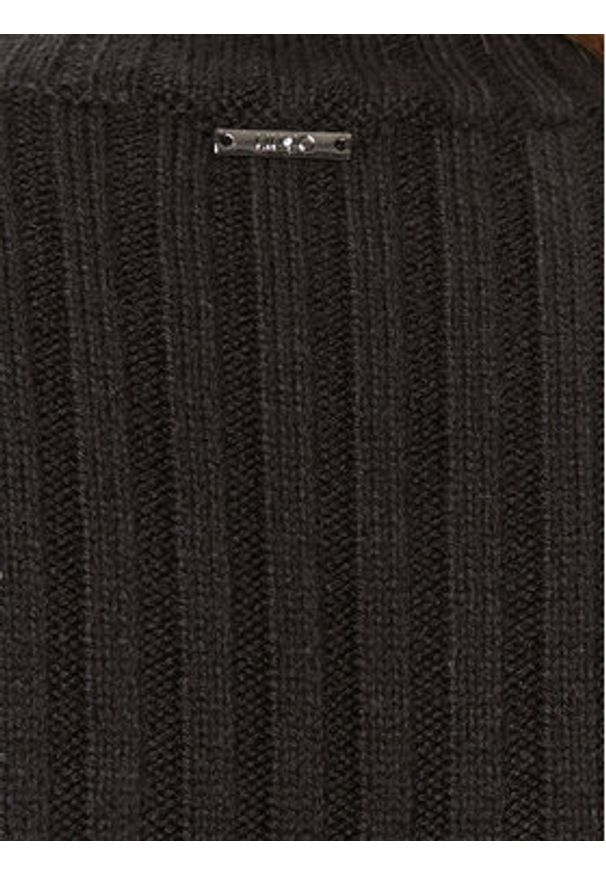 Liu Jo Sweter MF3223 MA95M Czarny Regular Fit. Kolor: czarny. Materiał: syntetyk