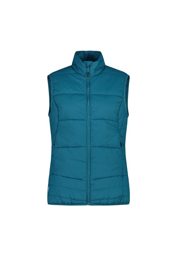 Damska kurtka bez rękawów CMP. Kolor: niebieski, wielokolorowy, zielony. Długość rękawa: bez rękawów. Sport: turystyka piesza