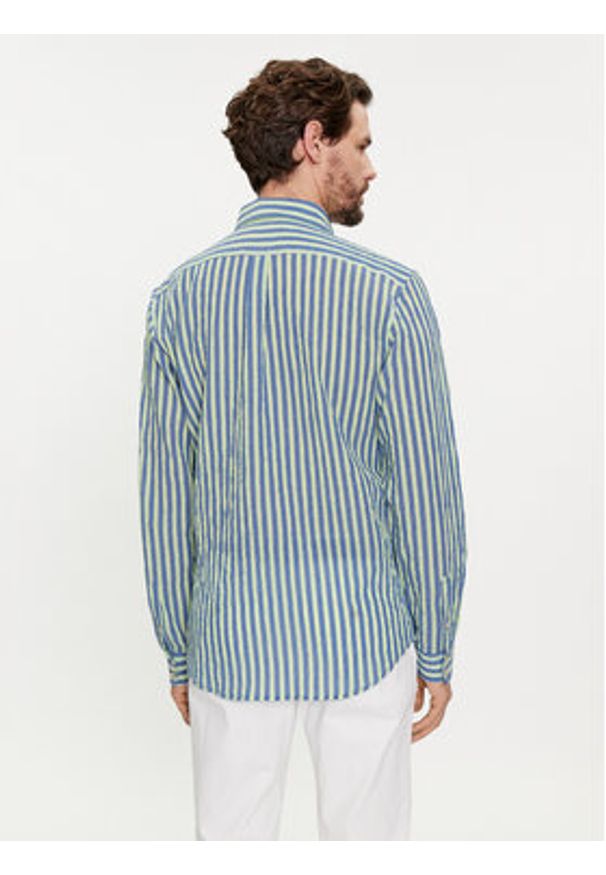 Guess Koszula F4GH00 WG780 Niebieski Regular Fit. Kolor: niebieski. Materiał: bawełna