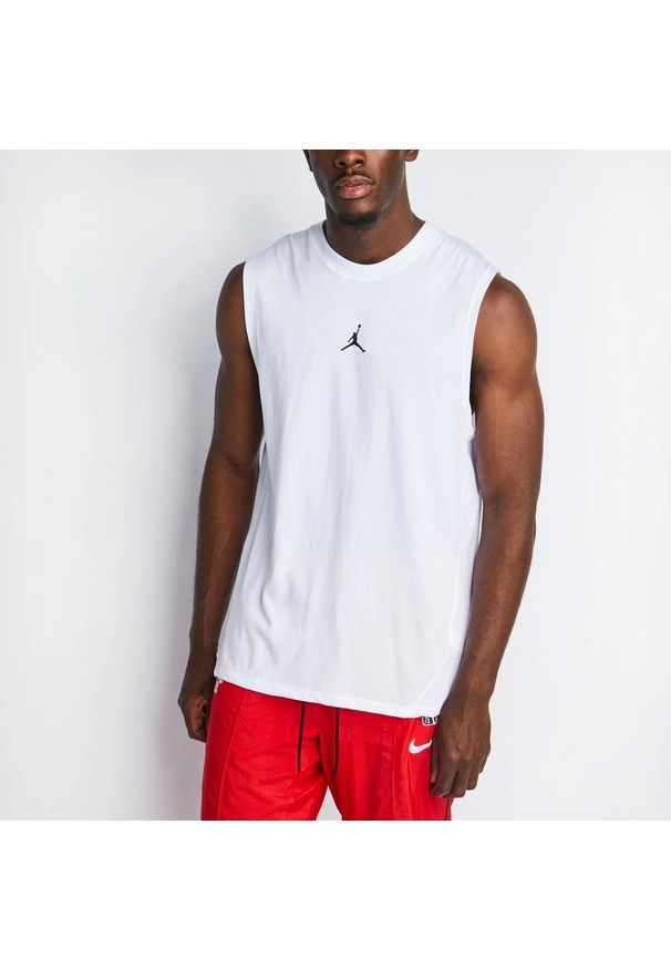Tshirt Homme Tshirt Nike JUMPMAN SPRT SLVLS TOP Blanc Blanc. Typ kołnierza: polo. Kolor: biały