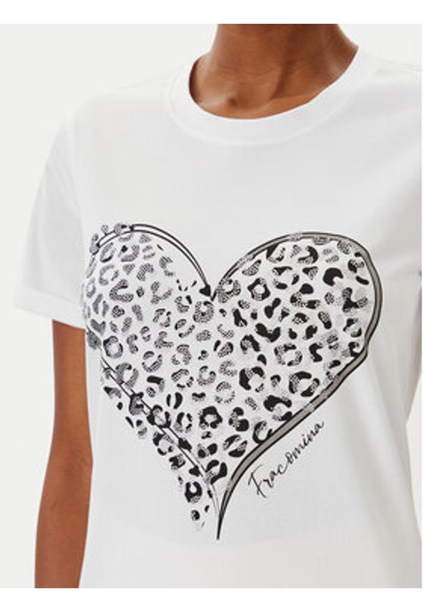 Fracomina T-Shirt FR25ST3019J401N5 Biały Regular Fit. Kolor: biały. Materiał: bawełna