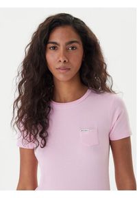 Guess Jeans T-Shirt W5RI52 J1314 Różowy Regular Fit. Kolor: różowy. Materiał: bawełna #3