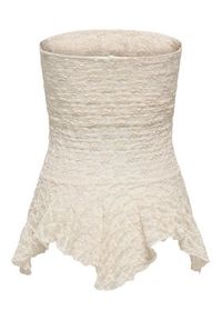 only - ONLY Top Aya 15375823 Kremowy Slim Fit. Kolor: kremowy. Materiał: syntetyk #4