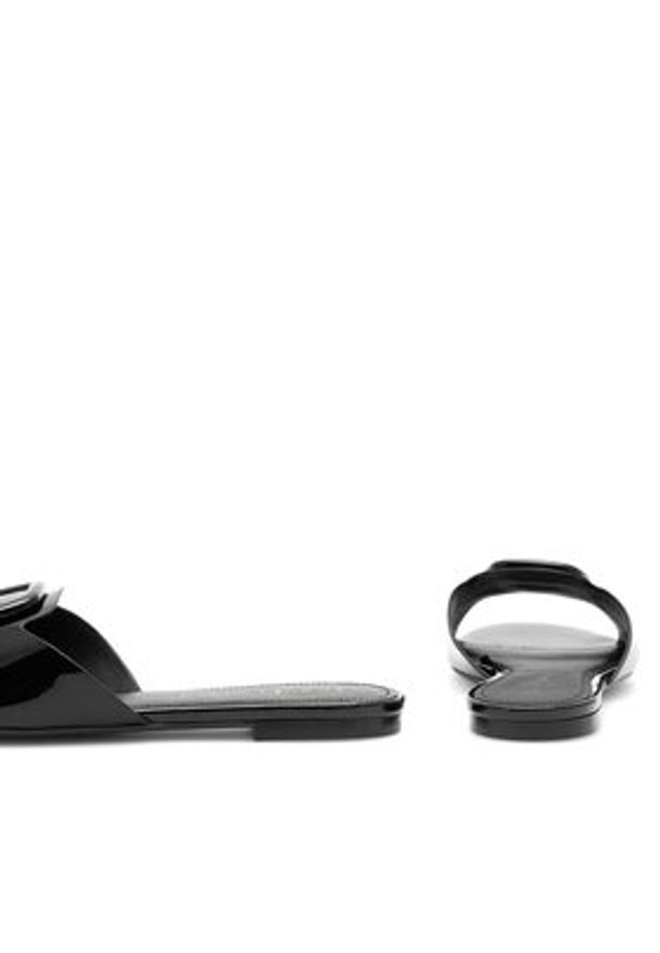 Eva Minge Klapki REGINE-SL2273-1 Czarny. Kolor: czarny. Materiał: lakier, skóra