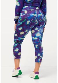 ULLA POPKEN - Damskie Funkcjonalne legginsy 3/4 kieszeń na zamek wysoki stan. Stan: podwyższony. Kolekcja: plus size. Kolor: niebieski. Materiał: poliester, materiał