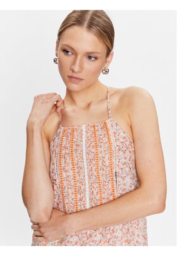 Pepe Jeans Sukienka codzienna Parhi PL953266 Kolorowy Regular Fit. Okazja: na co dzień. Materiał: bawełna. Wzór: kolorowy. Typ sukienki: proste. Styl: casual