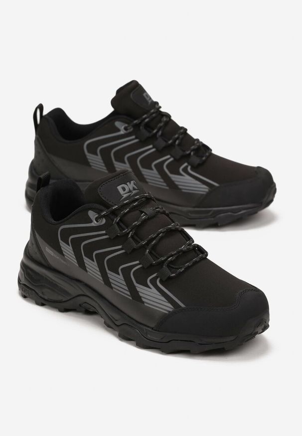 Born2be - Czarne Buty Sportowe Soft Shell Sznurowane Neluisa. Wysokość cholewki: przed kostkę. Nosek buta: okrągły. Kolor: czarny. Materiał: materiał, guma. Szerokość cholewki: normalna. Obcas: na płaskiej podeszwie