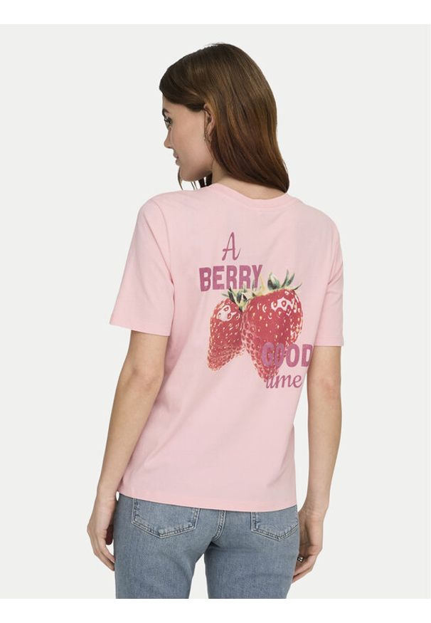 only - ONLY T-Shirt Lucy 15367829 Czerwony Regular Fit. Kolor: czerwony. Materiał: bawełna