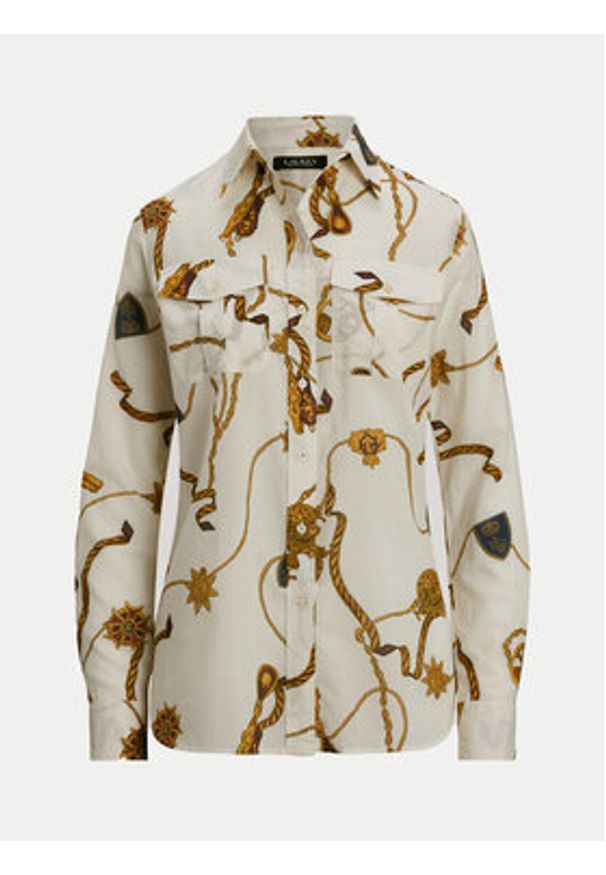 Lauren Ralph Lauren - LAUREN RALPH LAUREN Koszula 200957119001 Biały Regular Fit. Kolor: biały. Materiał: bawełna