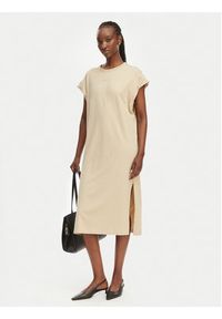 BOSS Sukienka codzienna C Edress 5 50540442 Beżowy Relaxed Fit. Okazja: na co dzień. Kolor: beżowy. Materiał: bawełna. Typ sukienki: proste. Styl: casual #5