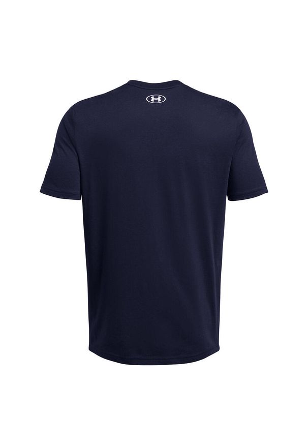 Under Armour - T-shirt Męski Logo Sportstyle. Kolor: niebieski. Sport: turystyka piesza
