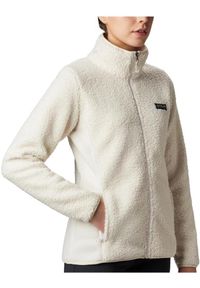 columbia - Damski sweter polarowy Columbia Panorama Full Zip. Typ kołnierza: polo. Kolor: beżowy. Materiał: polar. Sport: turystyka piesza