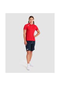 Koszulka polo damska Arena Team Polo shirt Solid Cotton. Typ kołnierza: polo. Kolor: czerwony. Materiał: bawełna, dzianina. Wzór: jednolity. Styl: sportowy