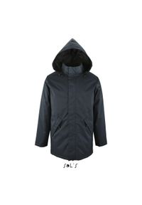 SOL'S - Parka Sol's Robyn. Kolor: niebieski. Materiał: materiał. Sezon: zima #1