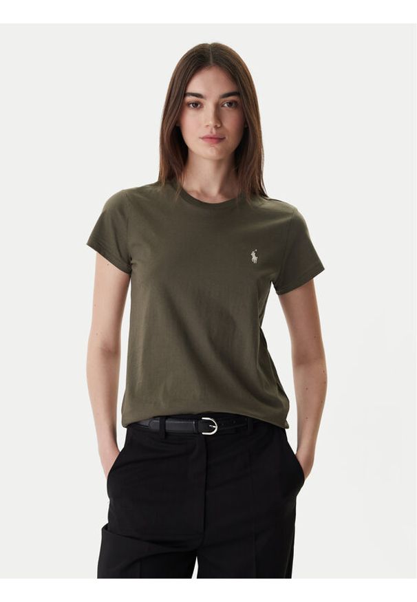 Polo Ralph Lauren T-Shirt 211B14605011 Brązowy Classic Fit. Typ kołnierza: polo. Kolor: brązowy. Materiał: bawełna