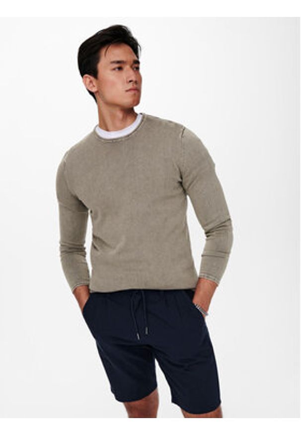 Only & Sons Sweter 22006806 Szary Regular Fit. Kolor: szary. Materiał: bawełna