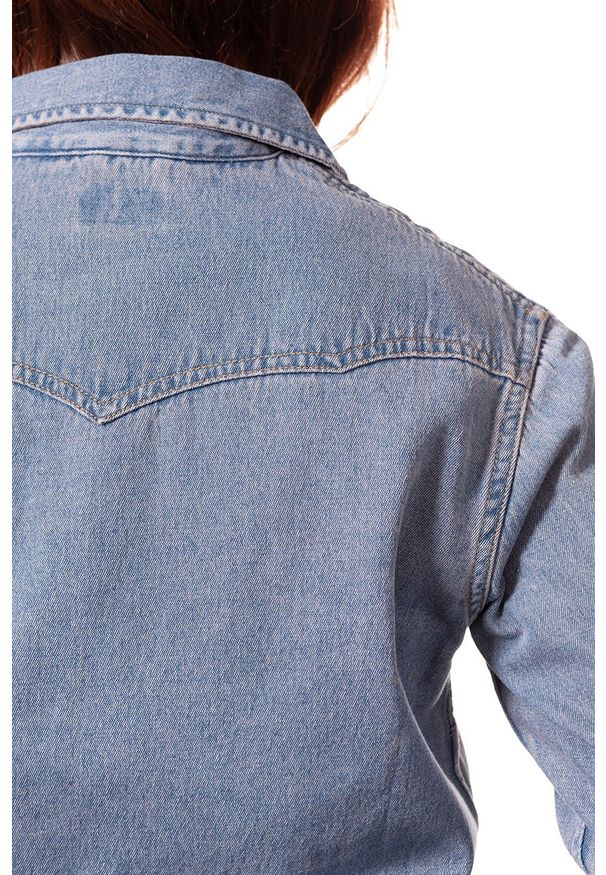 Wrangler - DAMSKA KURTKA JEANSOWA WRANGLER SHACKET PINK TINT W5254LWYX 112129396. Materiał: jeans