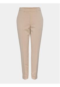 YAS Chinosy Scoop 26032835 Beżowy Regular Fit. Kolor: beżowy. Materiał: wiskoza, syntetyk