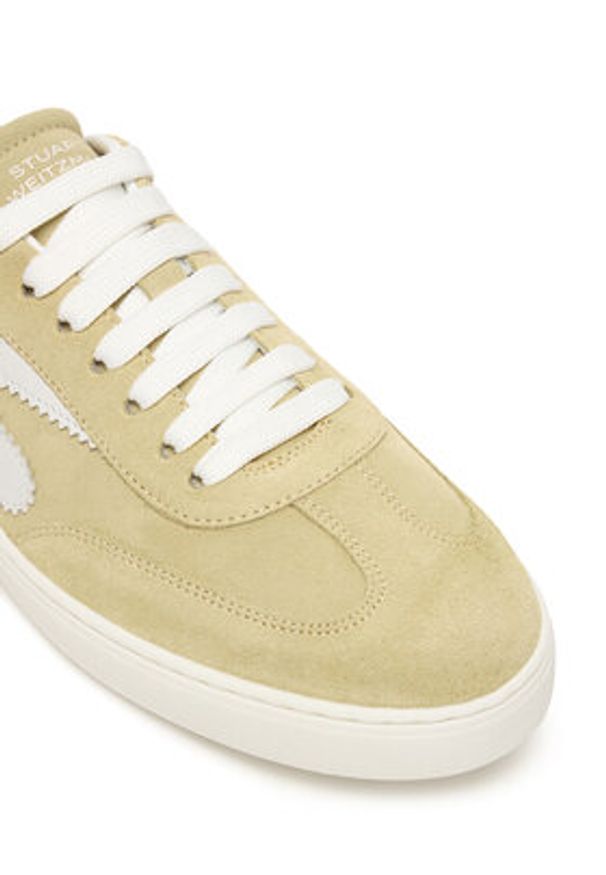 Stuart Weitzman Sneakersy Runaround SK928 Beżowy. Kolor: beżowy. Materiał: zamsz, skóra