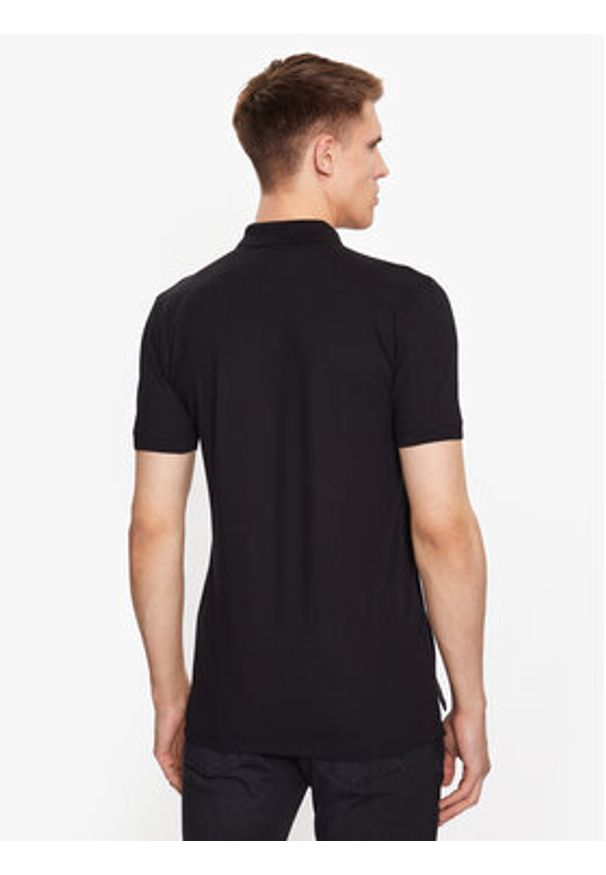 Hugo Polo 50470547 Czarny Slim Fit. Typ kołnierza: polo. Kolor: czarny. Materiał: bawełna