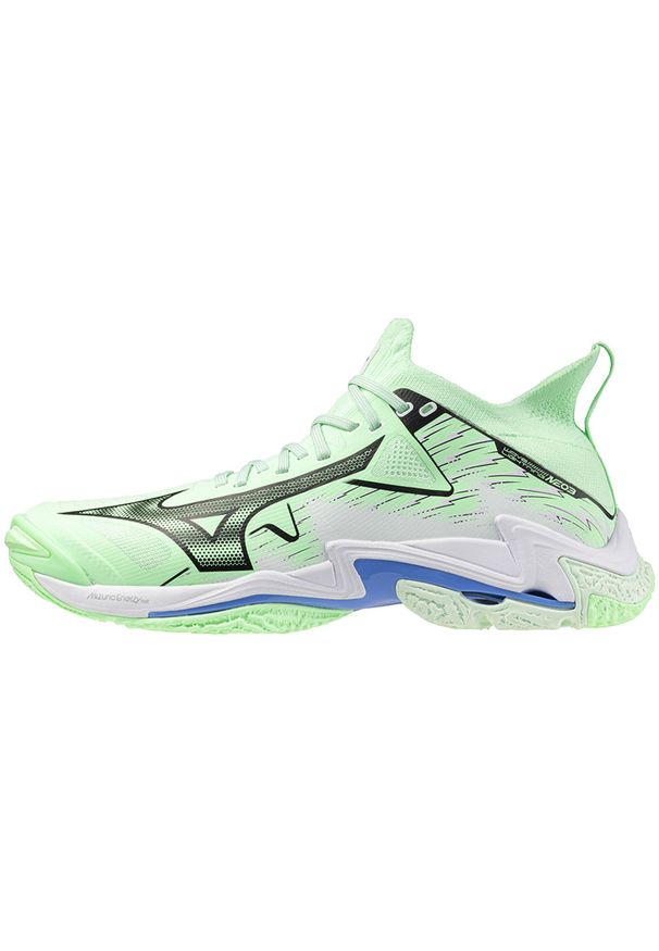 Buty halowe Mizuno Wave Lightning Neo. Kolor: czarny, zielony, wielokolorowy. Model: Mizuno Wave. Sport: siatkówka