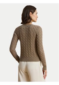 Lauren Ralph Lauren - LAUREN RALPH LAUREN Kardigan 200932225012 Brązowy Slim Fit. Kolor: brązowy. Materiał: bawełna #3