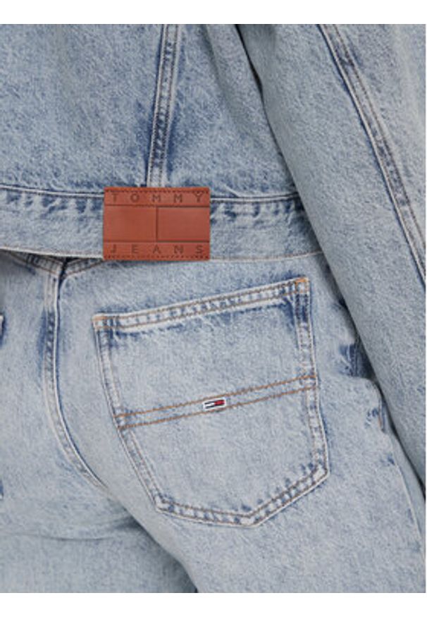 Tommy Jeans Kurtka jeansowa DW0DW21289 Niebieski Regular Fit. Kolor: niebieski. Materiał: bawełna