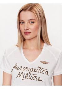 Aeronautica Militare T-Shirt 231TS2094DJ598 Biały Regular Fit. Kolor: biały. Materiał: bawełna #4