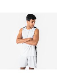 KIPSTA - Spodenki do koszykówki unisex Short 100. Kolor: czarny, biały, wielokolorowy. Materiał: poliester, materiał. Sport: koszykówka