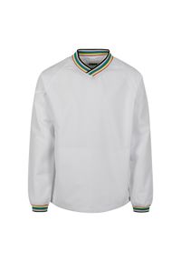 Urban Classics - Parka Urban Classic warm up pull over. Okazja: na co dzień. Kolor: biały, wielokolorowy. Sezon: zima. Styl: casual, sportowy #1