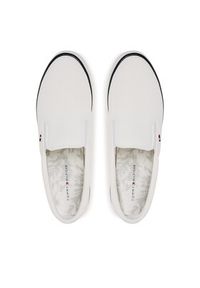TOMMY HILFIGER - Tommy Hilfiger Tenisówki Th Hi Vulc Core Low Ii Slipon FM0FM05514 Biały. Kolor: biały. Materiał: materiał