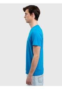 Big-Star - Koszulka męska bawełniana z nadrukiem na piersi niebieska Syrys 401. Kolor: niebieski. Materiał: bawełna. Wzór: nadruk. Styl: klasyczny, elegancki #6