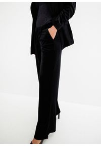 bonprix - Spodnie z miękkiego aksamitu. Kolor: czarny #3