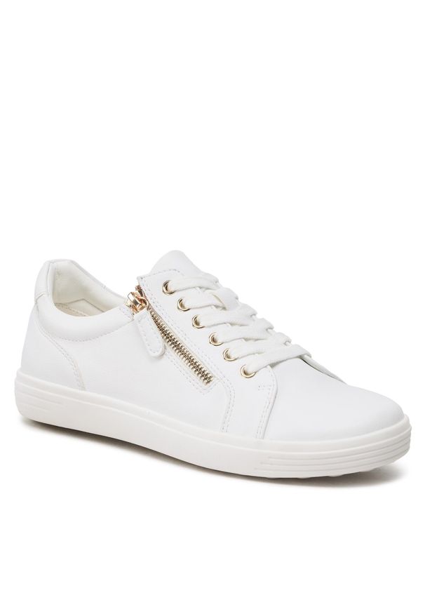 Sneakersy Clara Barson WYL2213-15 White. Kolor: biały. Materiał: skóra