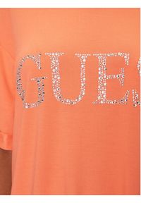 Guess T-Shirt E5GI07 K68D2 Pomarańczowy Regular Fit. Kolor: pomarańczowy. Materiał: wiskoza #4