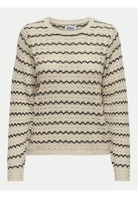 only - ONLY Sweter Asa 15324522 Beżowy Regular Fit. Kolor: beżowy. Materiał: bawełna, syntetyk #7