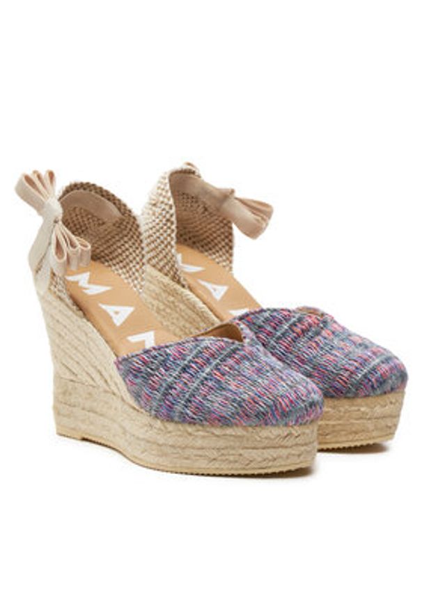 Manebi Espadryle Acapulco Heart-Shaped Wedge Espadrilles G 0.6 WH Różowy. Kolor: różowy. Materiał: materiał