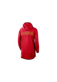 Nike - Bluza męska nike nba atlanta hawks therma flex showtime hoodie university red. Kolor: czerwony. Materiał: poliester, elastan. Sport: bieganie