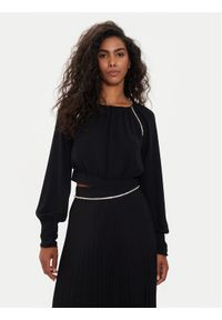 Liu Jo Bluzka CA4409 TS055 Czarny Regular Fit. Kolor: czarny. Materiał: syntetyk