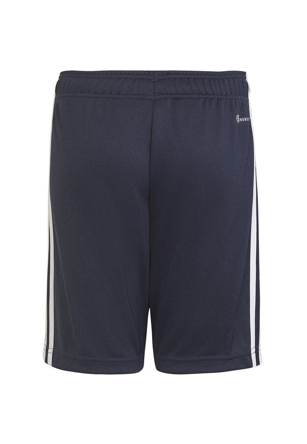 Adidas - Spodenki dla dzieci adidas Designed 2 Move 3-Stripes Shorts. Kolor: biały, wielokolorowy, niebieski