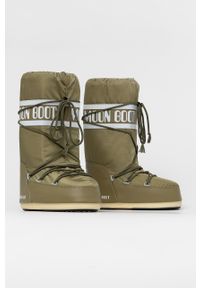 Moon Boot - Śniegowce Nylon 14004400.MOON.BOOT.NYLO-CREAM. Nosek buta: okrągły. Zapięcie: sznurówki. Kolor: zielony. Materiał: nylon #2