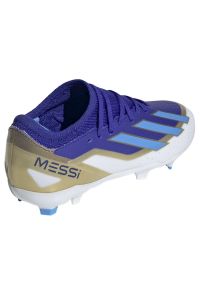 Adidas - Buty adidas X Crazyfast League Messi Jr Fg ID0714 niebieskie. Zapięcie: sznurówki. Kolor: niebieski. Materiał: dzianina, włókno, materiał, guma, syntetyk. Szerokość cholewki: normalna. Wzór: ze splotem. Sport: piłka nożna #5