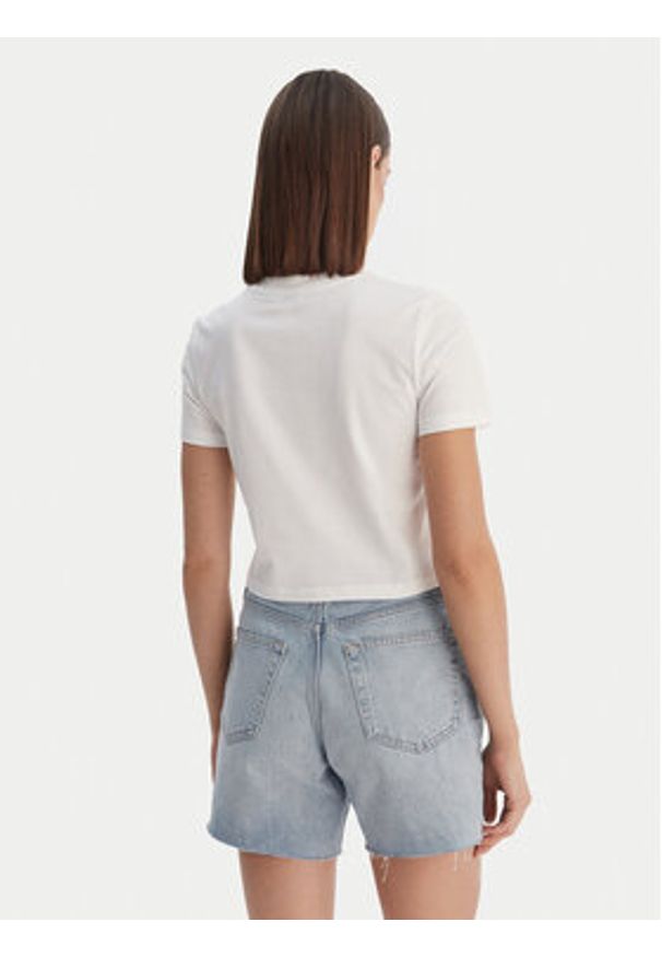 Calvin Klein Jeans T-Shirt LV047AB213 Biały Regular Fit. Kolor: biały. Materiał: bawełna