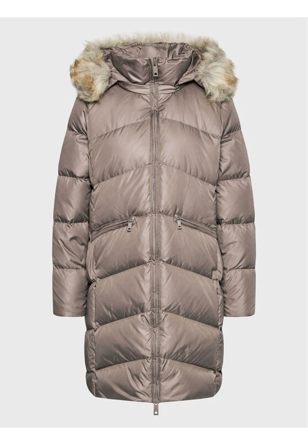 Calvin Klein Curve Płaszcz zimowy Essential K20K205144 Brązowy Regular Fit. Kolor: brązowy. Materiał: syntetyk. Sezon: zima